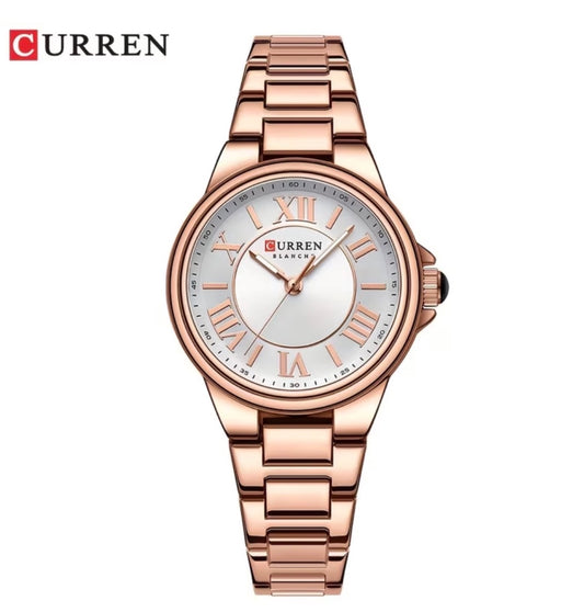 Petal & Time Luxury Gold Stainless Steel Watch