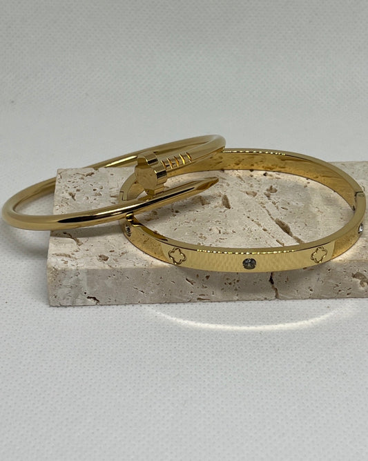 ✨Nail & Clover 🍀 Bangle Set